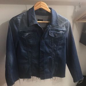 MOTHER The Bruiser Cutoff Denim Jacket NWT